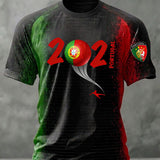 Camiseta masculina com estampa de futebol português