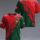 Camiseta masculina com estampa de futebol português