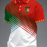 Futebol Português Masculino de Impressão Casual Top