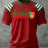 Camiseta masculina com estampa de futebol português