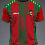 Camiseta masculina com estampa de futebol português