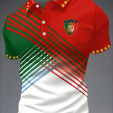 Futebol Português Masculino de Impressão Casual Top
