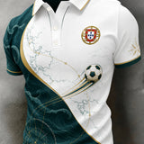 Polo com estampa artística de apoio à seleção portuguesa de futebol masculino