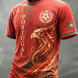 Men's Portugal Football Match Cheer Art Print T-shirt