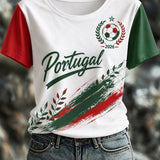 Jogo de Futebol Português Feminino Cheering Art Print T-shirt