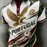 Jogo de Futebol Masculino Portugal Cheering Art Print Polo