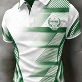 Camisa polo com estampa artística do jogo de futebol masculino de Portugal