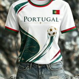Camiseta Art Print Women's Portugal Football Match