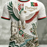 Men's Portugal Football Match Cheering Art Print T-shirt