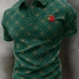 Men's Portugal Football Fan Polo Art-Print