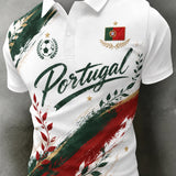 Fã de Futebol Masculino Portugal Polo Art Print