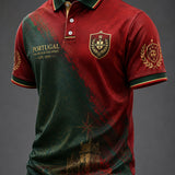 Futebol Português Masculino de Impressão Casual Top