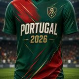 Futebol masculino Portugal fã Art Print V-Neck Top