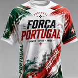 Portugal Futebol Cheerleading Ocean-Themed T-shirt Art Print masculino