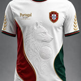 Camiseta masculina estampada com futebol português