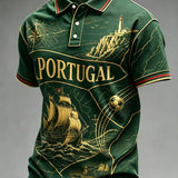 Camisa masculina de futebol inspirada em Portugal