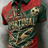 Camisa masculina de futebol inspirada em Portugal