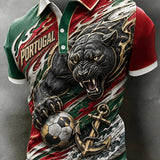 Camisa masculina de futebol inspirada em Portugal