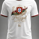 Camiseta masculina estampada com futebol português