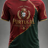 Camiseta masculina estampada com futebol português