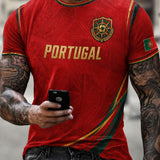 Camiseta masculina com estampa da seleção de futebol de Portugal