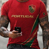 Camiseta masculina com estampa da seleção de futebol de Portugal