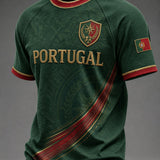 Camiseta masculina com estampa da seleção de futebol de Portugal