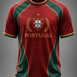 Camiseta masculina estampada com futebol português
