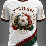 Camiseta masculina estampada com futebol português