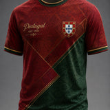 Camiseta masculina estampada com futebol português