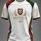 Camiseta masculina estampada com futebol português