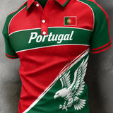 Futebol Português Masculino-Themed Art Print Polo Shirt