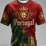 Futebol Português Masculino-Camiseta Temático Cheering Art Print
