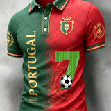Camiseta polo com estampa artística sobre a cultura de torcida em partidas de futebol masculino em Portugal