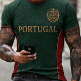 Camiseta masculina com estampa da seleção de futebol de Portugal