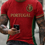 Camiseta masculina com estampa da seleção de futebol de Portugal