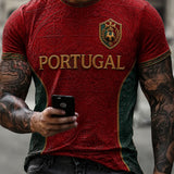 Camiseta masculina com estampa da seleção de futebol de Portugal