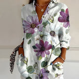 Roberta™ | CAMISA FLORAL RELAX FIT PERFEITA PARA TODAS AS OCASIÕES