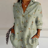 Roberta™ | CAMISA FLORAL RELAX FIT PERFEITA PARA TODAS AS OCASIÕES