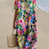 Paula - Vestido Floral em Aquarela