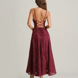 Moda Lusitana - Vestido Maxi de Jacquard Sofisticado