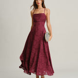 Moda Lusitana - Vestido Maxi de Jacquard Sofisticado