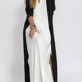 Vestido longo elegante + cardigan combinando