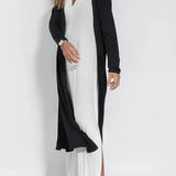 Vestido longo elegante + cardigan combinando