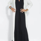 Vestido longo elegante + cardigan combinando