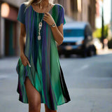 Moda Lusitana - Vestido Boho Casual com Degradê