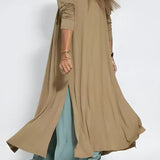 Vestido longo elegante + cardigan combinando